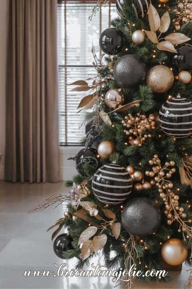 black and gold christmas tree