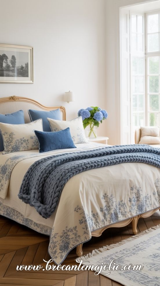 french blue bedroom