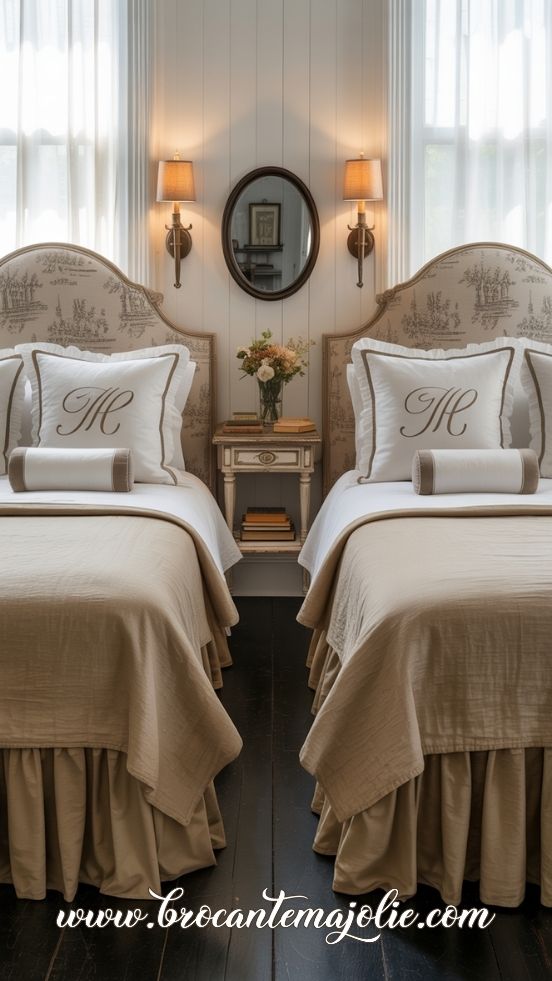 french country bedding with ruffles