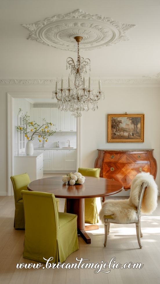 french parisian apartment dining room chairs
