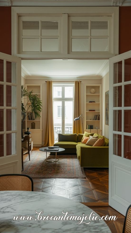 french doors in living room