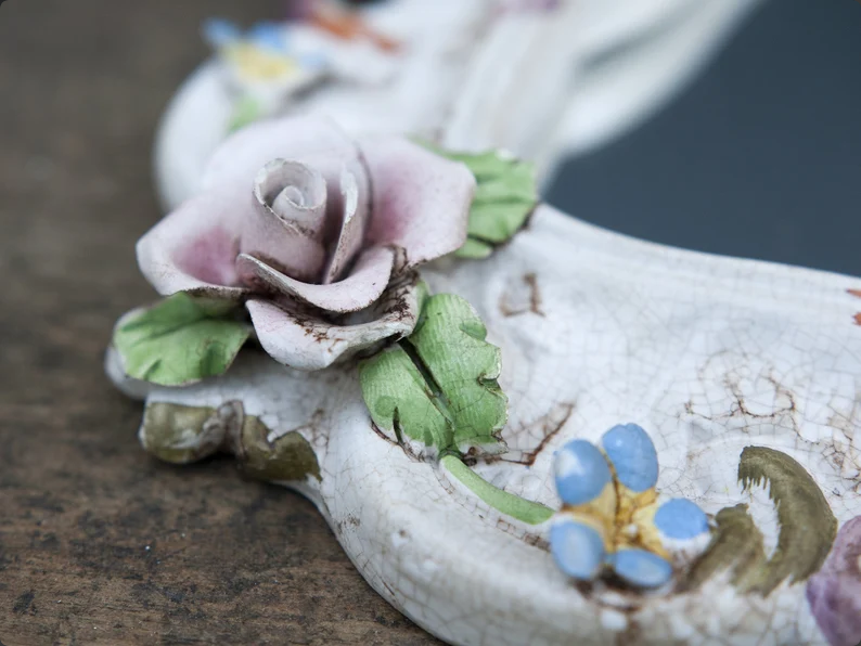 Vintage Italian dressing porcelain mirror - Image 7