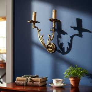 Vintage Bronze Rococo Wall Sconces