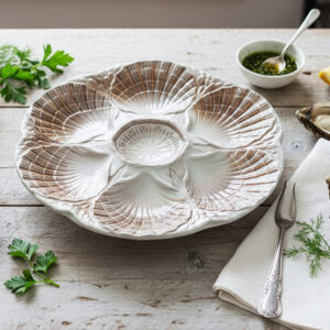 SARREGUEMINES French Vintage Oyster Plates