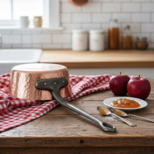 Vintage French Hammered Copper Pan