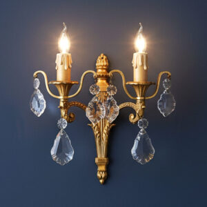 Vintage French Brass Wall Sconce