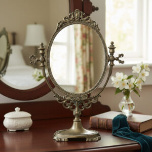 Vintage French Oval Cheval Mirror
