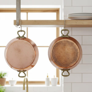 Set of 2 Vintage French Copper Gratin Pans