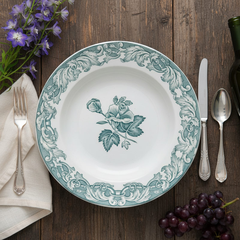 Set of 6 Vintage French Ironstone Plates