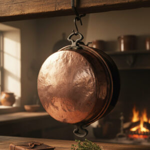 French copper pot with two handles