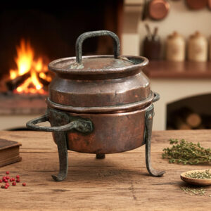 Antique French copper planter