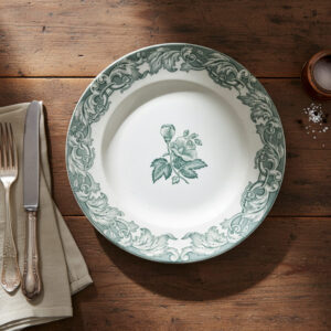 Set of 5 Antique French Dinner Plates