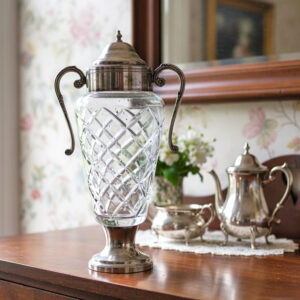 Vintage French glass wine decanter