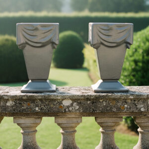 Antique French garden urn vases