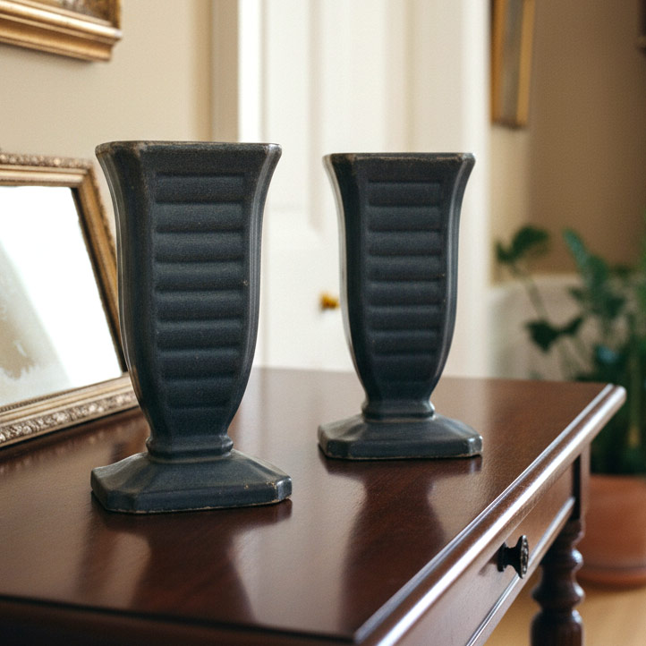 Antique French garden urn vases set of 2