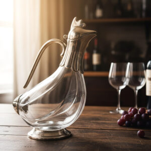 Antique glass mid century decanter