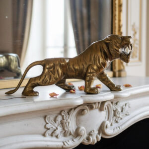 Vintage asian brass tiger