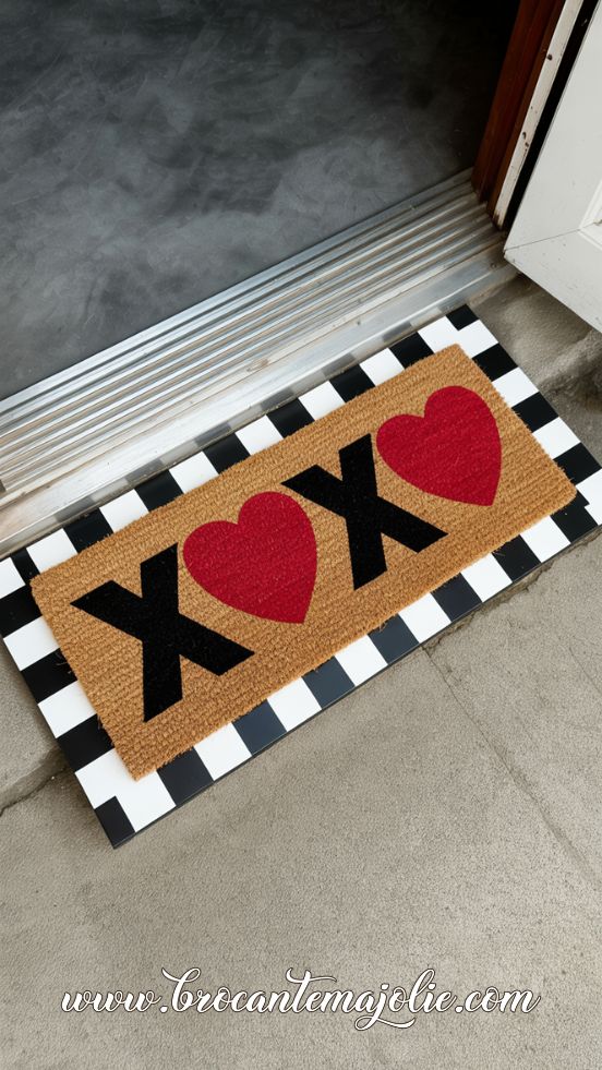 valentine door mat