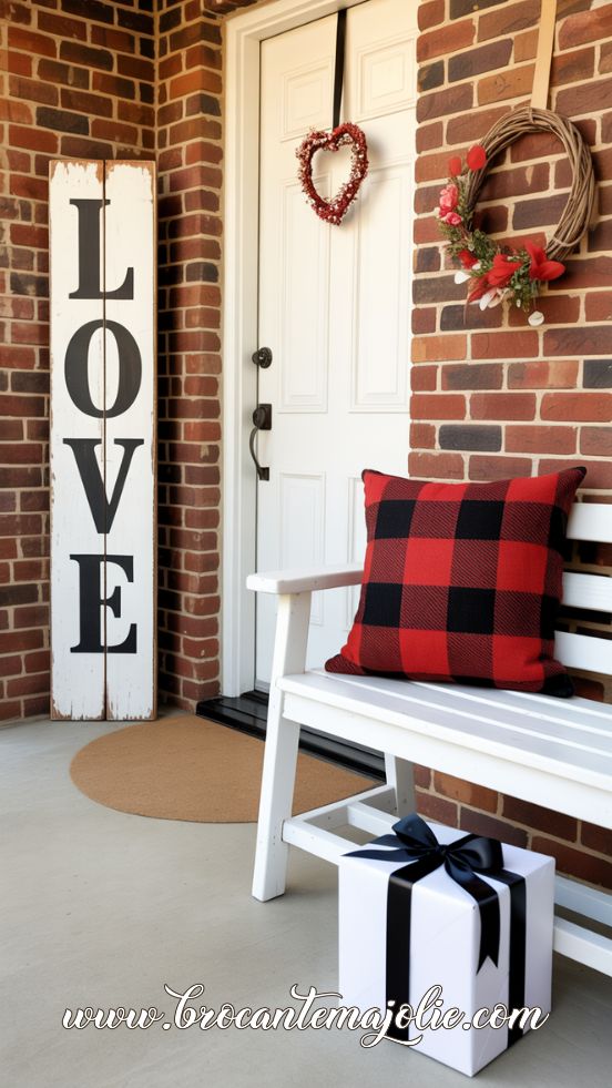 valentine porch sign love