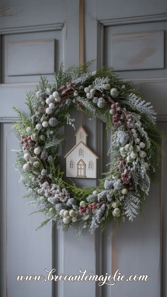 cottage winter wreath