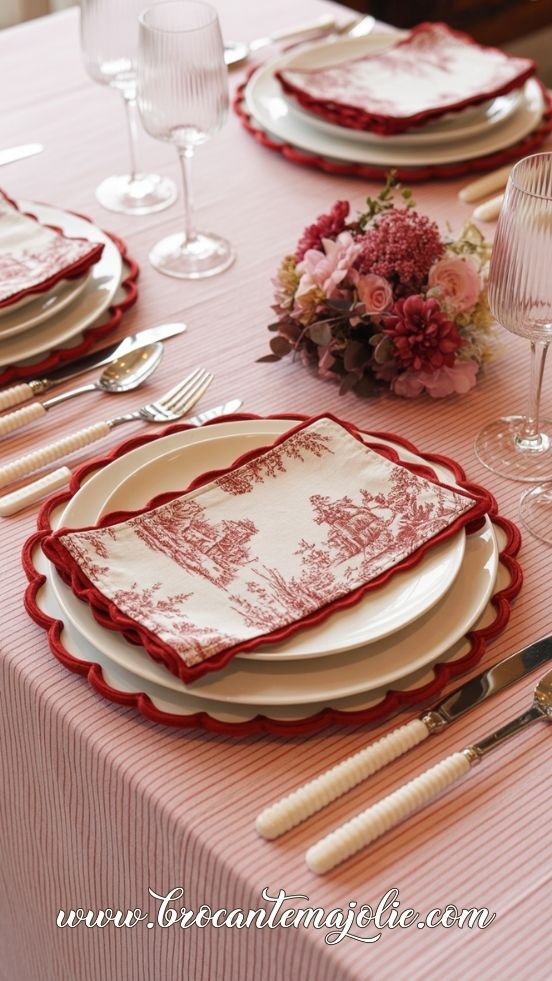 farmhouse valentine tablescapes