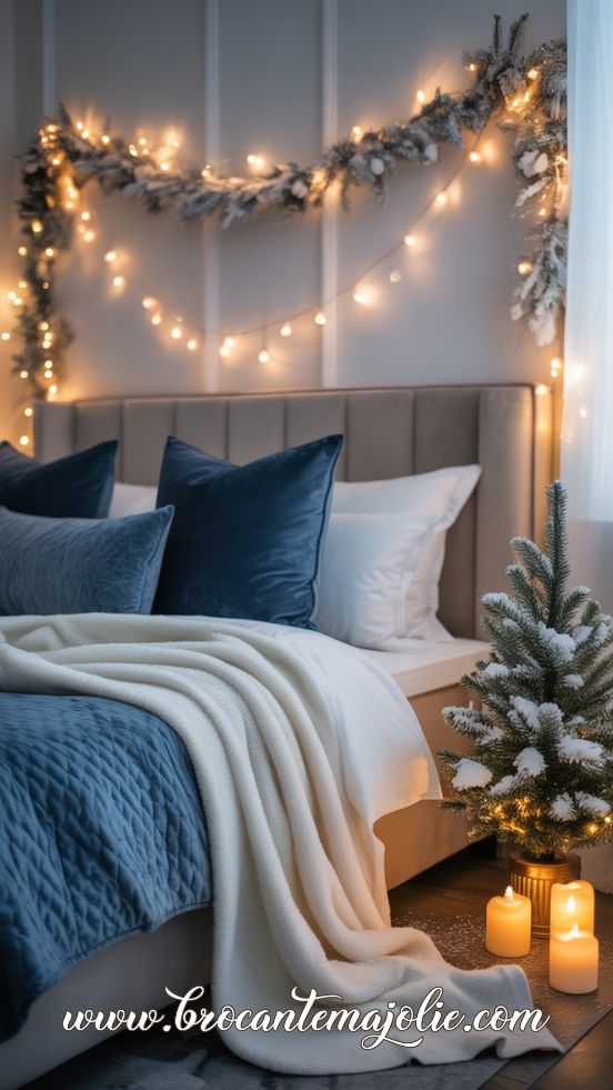 Soft Blue & White Winter Bedding Inspiration
