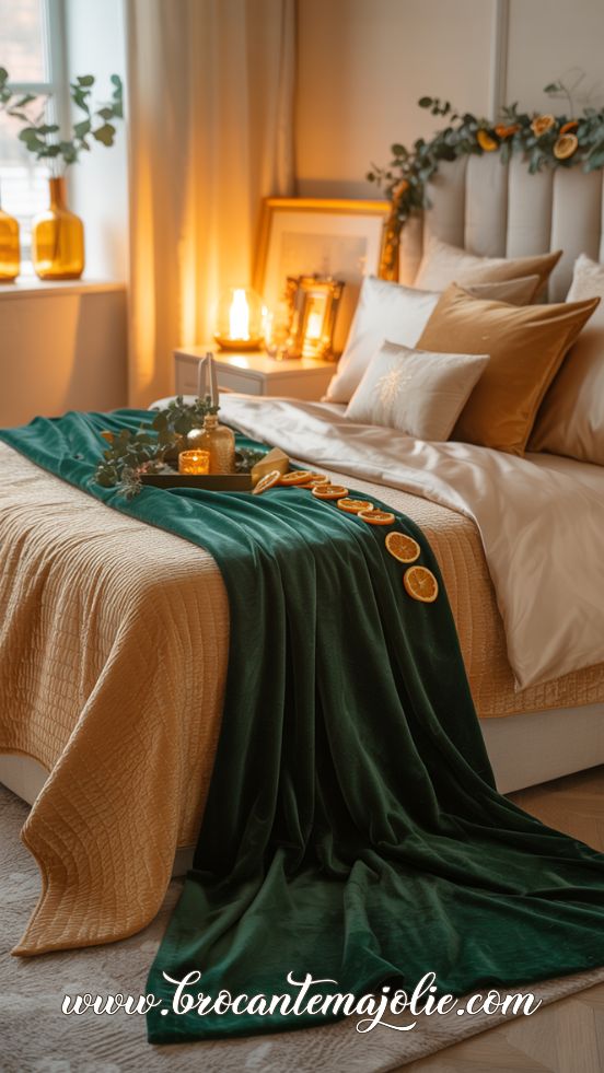 Amber Glow & Evergreen Winter Bedding