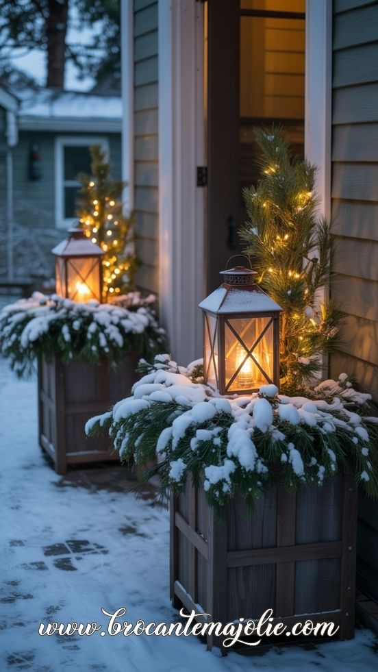 Layered Evergreens with Winter Texture