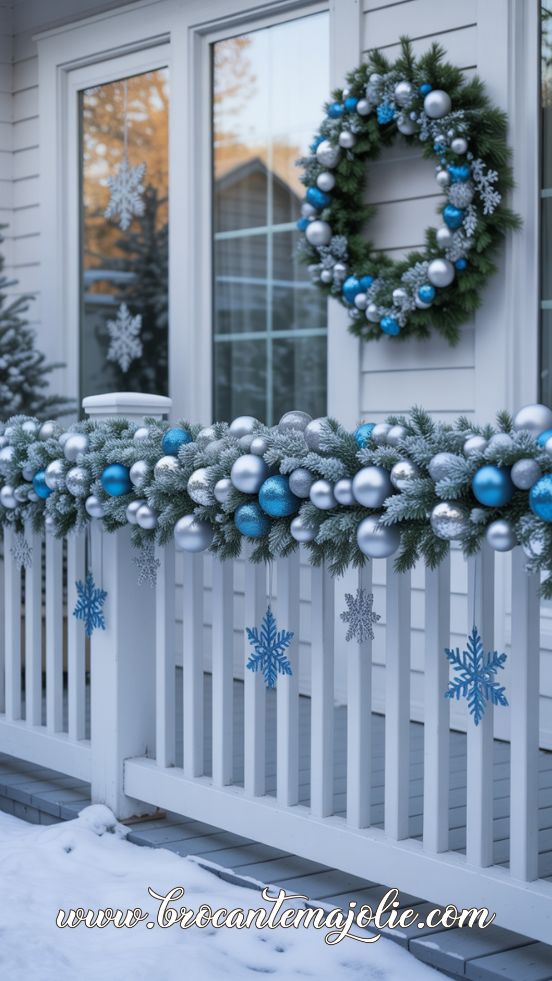 Blue & Silver Ornament Garland
