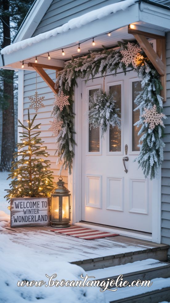 Winter Wonderland Cottage Porch