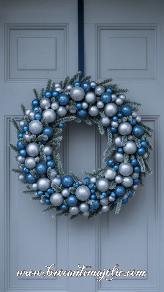 blue winter wreath