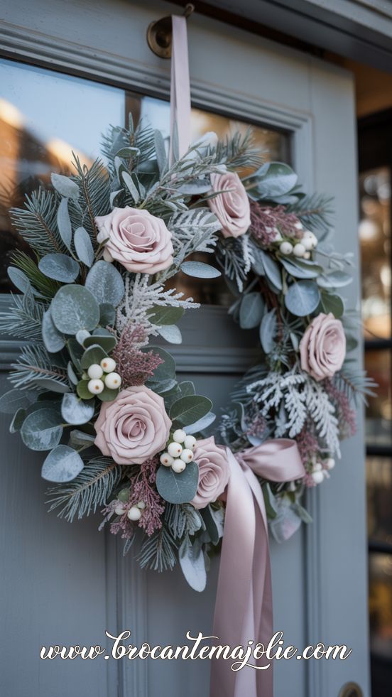 february floral wreath