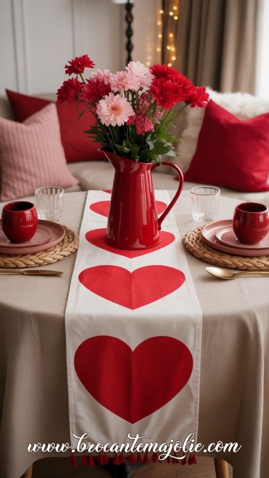 valentines table runner