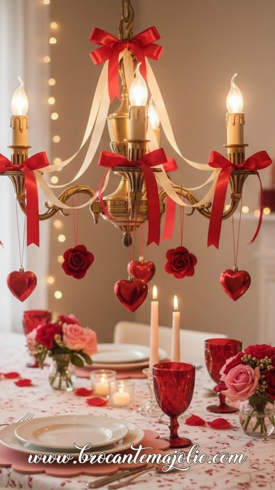 valentine decorating ideas chandelier