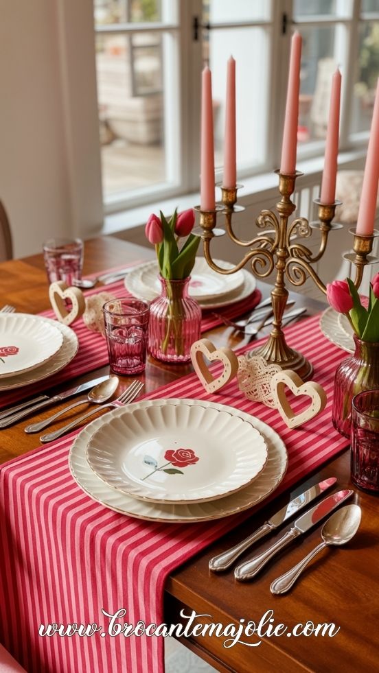 valentines tablescape ideas with candles