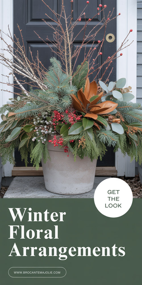 winter floral arrangements pinterest pin