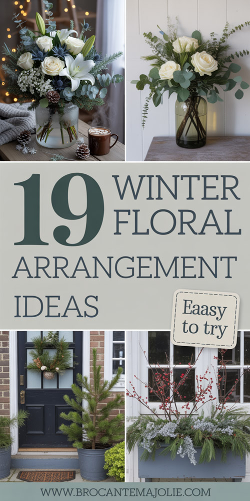 winter floral arrangements pinterest pin