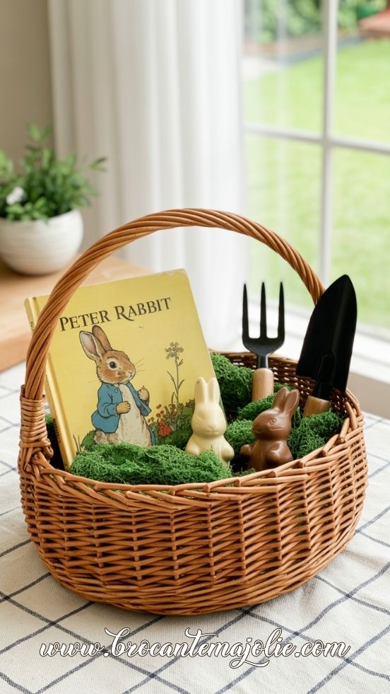vintage easter basket peter rabbit