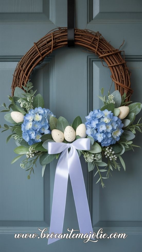 easter grapevine wreath flowers