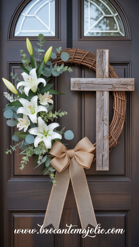 easter cross wreath