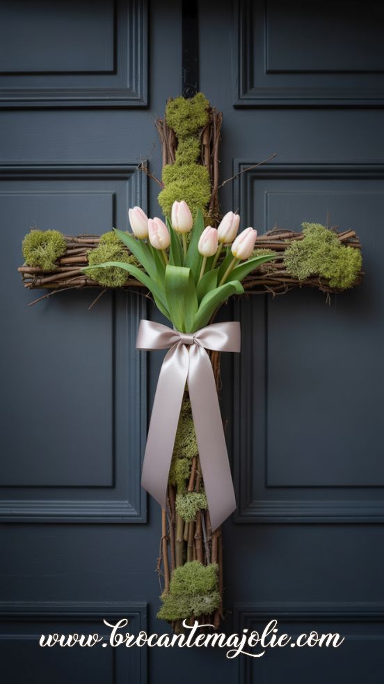 easter cross wreath