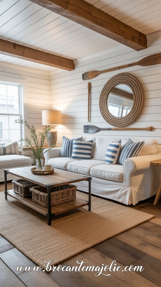 modern coastal farmhouse living room