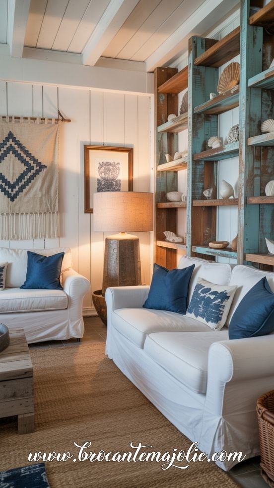 coastal farmhouse living room