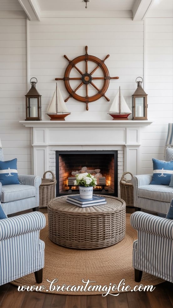 coastal farmhouse living room