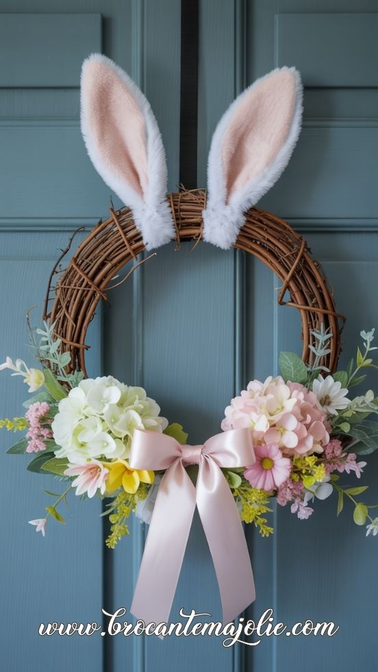 easter bunny wreath