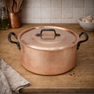 vintage french copper stockpot styled