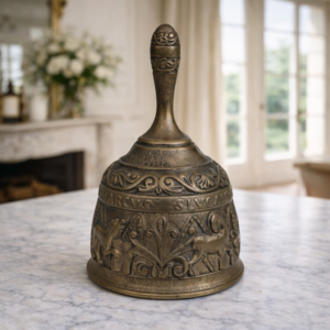 Antique solid bronze apostle bell engraved with the Four Evangelists