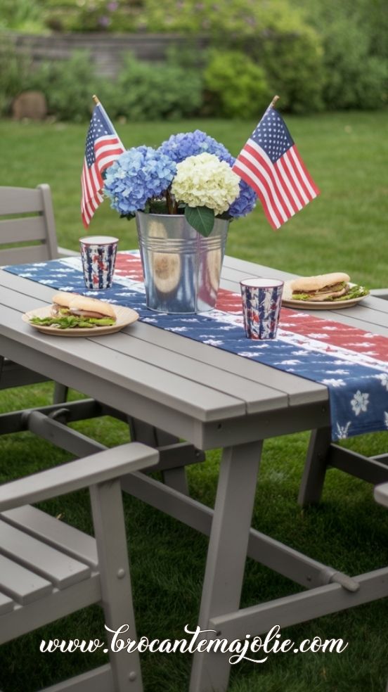 patriotic 4th of july tablescape