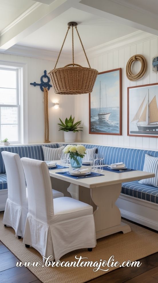cozy coastal dining room