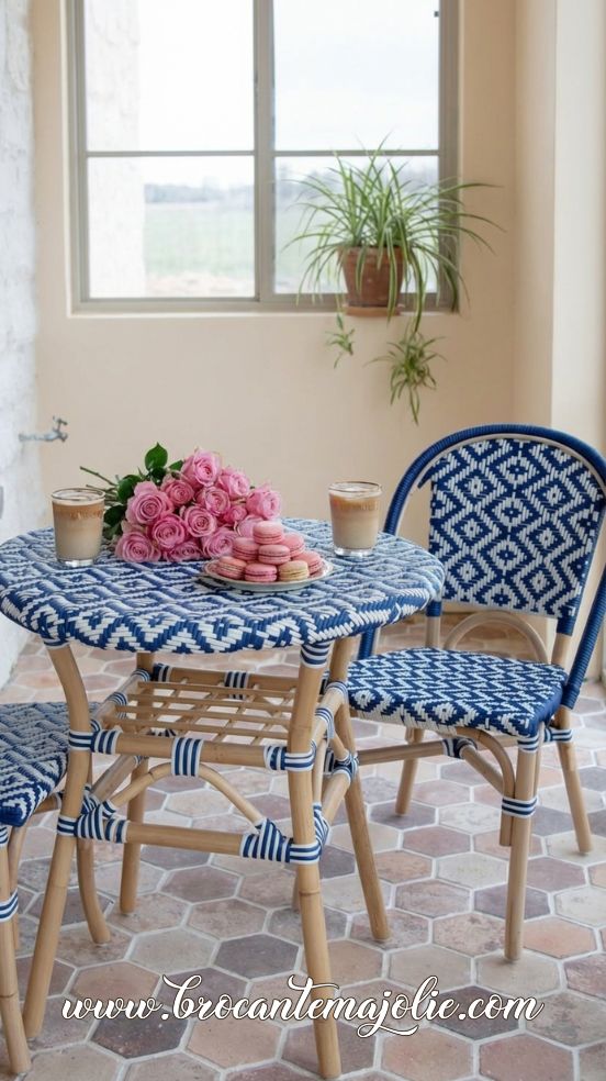 french bistro table and chairs